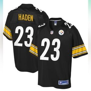 NWOT Steelers #23 Haden Football Jersey L